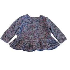 3/20$ Baby GAP Knit Peplum Sweater size 3-6 months